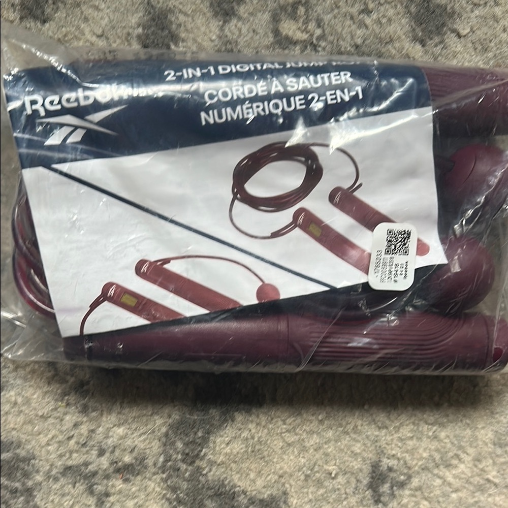 Reebok 2-in-1 Digital Jump Rope - Burgundy
